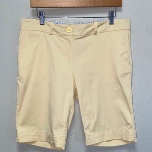 Tommy Hilfiger Women's Butter Yellow Flat Front Bermuda Shorts 3675